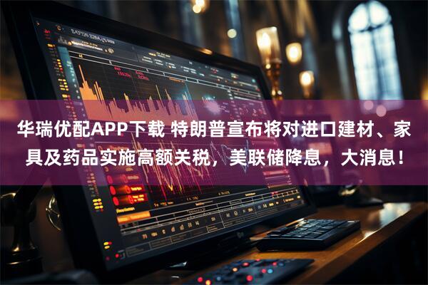 华瑞优配APP下载 特朗普宣布将对进口建材、家具及药品实施高额关税，美联储降息，大消息！