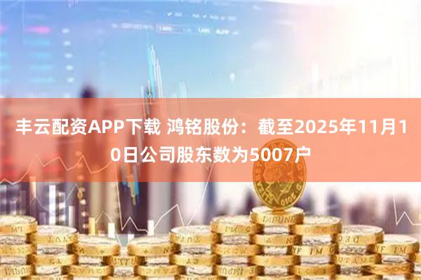 丰云配资APP下载 鸿铭股份：截至2025年11月10日公司股东数为5007户